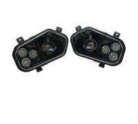 URAGER Motorcycle Headlight Left & Right Hand ATV LED Headlight Kit H4 High Low Headlight Headlamp For POLARIS For RZR 570 S 4 800 XP 900 Led Motorbike Headlights(Black 2pcs)