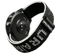 URALTAG 22mm Sport Watch Bands Compatible with Forerunner 970/quatix 8-47mm/Fenix 8-47mm/Approach S70 S62/Fenix 7 Pro/6 pro/5 plus/Descent G1/G2,Hook&loop Nylon Watchband Instinct 2/3-45mm, White edge