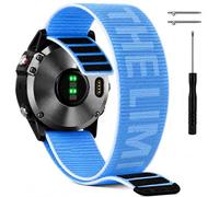 URALTAG Breathable Nylon Sport Watch Band Compatible with Garmin Fenix 8 47mm/Fenix 7 Pro/6 Pro/Forerunner 970 965 955/Approach S70 S62, Lightweight Hook-and-Loop Strap for Running, Hiking & Workout