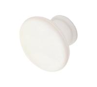 Urana White Plastic Round Cabinet Knob (Dia)34mm, Pack Of 10
