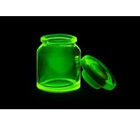 Uranglas Glassware (glows under UV) - Bottle with Lid, Czech Republic (Glossy)