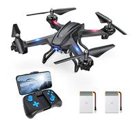 UranHub Drone with Camera for Adults HD 2K Live Video Drone for Beginners and Kids w/Gesture Control, Voice Control, Altitude Hold, Headless Mode, 2 Batteries, Compatible with VR Glasses