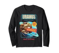 Uranus Brand Fudge Hot or Cold Tastes Great Retro Planet Long Sleeve T-Shirt
