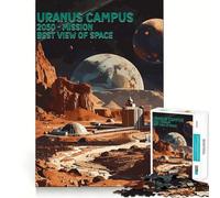 Uranus Campus Space Tour Jigsaw Puzzles 1000 Pieces Focus Boost Fun Laser Cut for Flawless Fit Bonding Activity for Loved Ones (50x75cm)