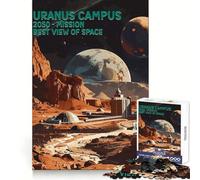Uranus Campus Space Tour Jigsaw Puzzles1000 Pieces Logic Practice Calm Distraction Clean Edges Festive Present (38x52cm)