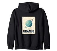 Uranus Planet Celestial Map Space Text Zip Hoodie