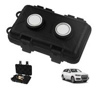 URAQT 1 PCS Under Car Magnetic Keychain, Hidden Replacement Key Box, Waterproof Car Key Hidden Box, Strong Double Magnets, Black