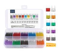 URAQT 120pcs Auto Standard Blade Fuses - Replacement Kit with Storage Case & 10 Types (2A-35A) Car Fuse