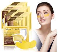 URAQT 24K Gold Under Eye Treatment Masks, 30 Pairs Natural Under Eye Gel Patches Collagen Eye Masks, Hydrating Under Eye Gel Pads for Under Eye Wrinkles, Remove Eye Bags, Dark Circles, Skincare