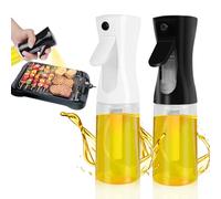 URAQT 2Pcs * 200 ml Olive Oil Sprayer - Refillable Transparent Oil Dispenser for Cooking, Salad, BBQ, Baking, Roasting