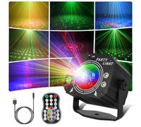 URAQT 3 in 1 RGB UV LED Disco Party Lights, Sound Activated Stage Lighting Effects with Remote Control, USB Disco Ball for DJ Show Concert Christmas
