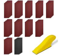 URAQT 75-sheet sandpaper set, 120-5000 grit sandpaper, dry sandpaper, with hand sanding block, suitable for woodworking, crafts, finishing metal sanding, 9 x 3 cm
