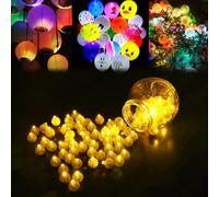 URAQT Balloon Lights Mini LED Lights, 100 PCS Individual Small Paper Lantern Light, Waterproof Tiny LED Light for Home Christmas Halloween Wedding Birthday Party Decoration(Warm White)
