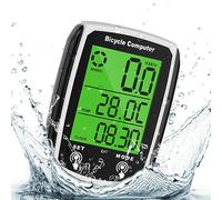 URAQT Bike Computer, Universal Bicycle Speedometer Odometer, 19 Functions IP65 Waterproof, Cycling Computer with LED Backlight Display Touch Screen, Automatic Start/Stop, For Cycling