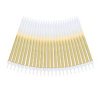 URAQT Birthday Candles, 24 Pcs Metallic Birthday Cake Candles in Holders, 5.1 inch Long Thin Golden Candles Cupcake Candles for Birthday Wedding Baby Shower Party Decoration (White & Gold)