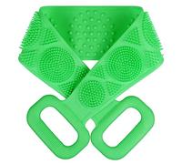 URAQT Body Brush Back Scrubber, Silicone Bath Shower Brush for Women and Man, Soft Exfoliating Body Scrubber with Massage Particles, Double-sided Use for Remove Dirt and Massage, Extended 70cm