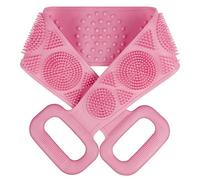 URAQT Body Brush Back Scrubber, Silicone Bath Shower Brush for Women and Man, Soft Exfoliating Body Scrubber with Massage Particles, Double-sided Use for Remove Dirt and Massage, Extended 70cm