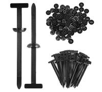 URAQT Cable Ties Black, 30PCS Heavy Duty Self Locking Nylon Universal Zip Ties Holder, Tie Wraps, Push Mount Cable Ties Holders, Bumper Retainer Clips, for Car Daily Repair and Fixing