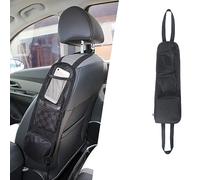 URAQT Car Organisers, Car Seat Side Storage Bag with 3 Pockets, Front Seat Mesh Hanging Bag for Auto Small Items, Durable Drink Holder Storage Pockets Fit for All Vehicles