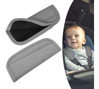 URAQT Car Seat Belt Pads, 2 Pack Baby Stroller Car Seat Strap Covers, Universal Harness Pads, Backpack Shoulder Pad, Multifunctional Seat Belt Pad Cover for Newborns Infants and Kids (Dark Grey)