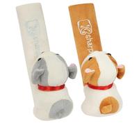 URAQT Car Seat Belt Pads, 2PCS Universal Car Seatbelt Adjuster for Kids, Multifunctional Seat Belt Protectors, Seat Belt Covers with Cartoon Pattern Fit Baby Toddler Kid Adult (Puppy)