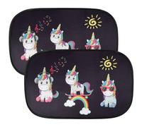 URAQT Car Sun Shade for Baby 2PCS,Car Window Shades for Kids Static Cling Side Window Car Protect from UV Rays,Sun Visor for Car with Cute Animal Motifs,50 * 30CM