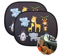 URAQT Car Sun Shade for Baby Kids, 2 Pack Children's Window Shades Shield Visor, UV Sun Protection, 44x36CM Fits Most Vehicles