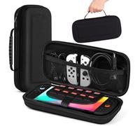 URAQT Carry Case for Nintendo Switch 2 (2025), Hard Travel Cases Storage Bag with 10 Game Card Slots, Thumb Grips, Portable Protective Carry Case for Switch 2 Console Games Accessories