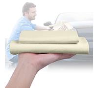 URAQT Chamois Leathers For Cars, 2 Pack Super Absorbent Natural Chamois Leather Cloth, Square 60 x 40cm/40 x 30cm Car Drying Towel, Car Shammy Leather Cleaning Cloths for Cars, Mirror, Window, Glass