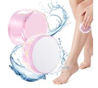 URAQT Crystal Hair Eraser, 2 in 1 Crystal Hair Remover with Smooth Surfaces & Polished Surfaces, Crystal Painless Exfoliation Hair Removal Tool for Men and Women Body, Arm, Leg Hair Removal, Pink
