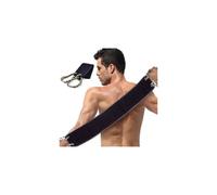 URAQT Exfoliating Back Scrubber for Shower, 37 Inches Back Washer with Handles, Double-Side Use Exfoliate Washcloth Bath Tool to Scrub Your Body