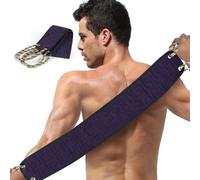 URAQT Exfoliating Back Scrubber for Shower, 37 Inches Back Washer with Handles, Soft Shower Bath Scrub for Women and Men, Double-Side Use Exfoliate Washcloth Bath Tool to Scrub Your Body Deeply