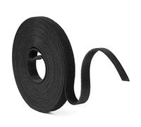 URAQT Fastening Tape Hook and Loop Cable Ties, 10mm x 5m Reusable Self Adhesive Cable Ties Straps for Cable Management, Cord Organizer Straps, Black (5m)
