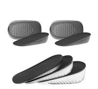 URAQT Gel Height Increase Heel Lift Inserts, 2.5cm, Men L | 2 Pairs Invisible Half Shoe Lifts, Elastic Shock Absorption Gel Cushion, Height Elevator Insoles for Daily Shoes