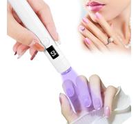 URAQT Handheld UV Nail Lamp, Small UV Lamps for Gel Nails, Rechargeable USB Nail Dryer Light with LED Screen and 45s 60s Timer, Portable Led Nail Flashlight, Gift for Women Nail Art