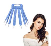 URAQT Heatless Curling Rod Headband, Octopus Design No Heat Hair Curlers for Long Hair, Soft Sleeping Overnight Silk Ribbon Hair Rollers Lazy Curler Set DIY Hair Styling Tools (Blue)