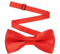 URAQT Kids Bow Tie, Pre-Tied Satin Formal Bowties for Boys, Adjustable Comfort Fit for School Wedding Party Graduation, Red