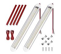 URAQT LED Interior Light Bar, 80 LEDs 1600LM 8W DC 12V LED Van Light Bar, Motorcycles, Cars, Trucks, Boats, Indoors Universal Strip Light. With ON/OFF Switch and Extension Cord (2 PCS)