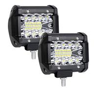 URAQT LED Light Bar, 2 Pcs Pods 4 Inch, 12V 60W Work Off Road Fog Driving Lights, Waterproof Boat Lamp for Truck ATV UTV SUV