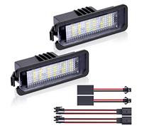 URAQT LED Number Plate Light, 2 Pcs Error Free License Plate Lamp Taillight, 12V Black 6500K Water Proof LED Rear License Plate Lamps for V-W Rabbit Golf/GTI (MK4, MK5, MK6)