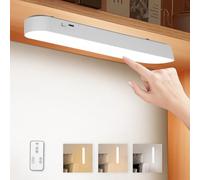URAQT LED Under Cabinet Light, 26CM Wireless Magnetic Table Lamp, 2400 mAh USB Rechargeable Dimmable Three Mode Touch Control Lamp, LED Kitchen Lights for Under Cabinet, RV, Reading, Working