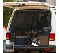 URAQT Magnetic Van Bug Nets for VW T5 T6, Car Rear Door Net Sunshade with Zipper Closure, Effective Rear Door Cover, Magnetic Tailgate Rears Doors Fly Screen Nets Mosquito Net for Outdoor Camping
