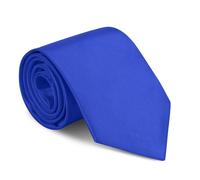 URAQT Men Ties, Classic Men's Solid Satin Neck Tie, Premium Pure Color Necktie for Men, Formal Black Ties for Men Business Wedding Party Work Tie, 8cm, Royal Blue