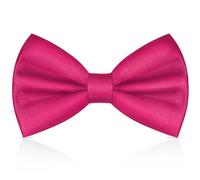 URAQT Men's Bow Tie, Classic Solid Color Pre-Tied Bow Tie for Men, Satin Tux Bowtie, Adjustable Formal Neck Bowtie for Parties, Wedding