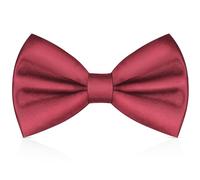 URAQT Men's Bow Tie, Classic Solid Color Pre-Tied Bow Tie for Men, Satin Tux Bowtie, Adjustable Formal Neck Bowtie for Parties, Wedding