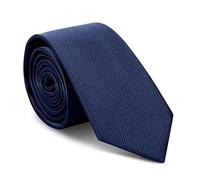 URAQT Men's Color Necktie, Premium Pure Solid Skinny Tie for Business, Wedding, and Work, 6cm (Blue)