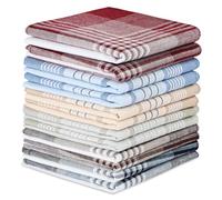URAQT Men's Handkerchiefs Set,12 Pack Soft Gents Hankies - 40 cm x 40 cm Cotton Blend Pocket Squares for Grooms, Prom, Party,Celebration,Weddings & Daily Use