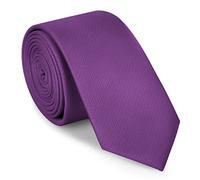 URAQT Men's Ties, Classic Solid Color 1200 Needles Woven Fine Hand Woven Mens Tie, Classica, Clothing Accessories for Business Party Office Wedding (Violet)