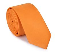 URAQT Men's Ties - Classic Solid Color Skinny Necktie, Formal Business Wedding Party Work Tie,6cm(Orange)