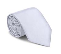 URAQT Men's Ties - Classic Solid Satin Necktie, Premium Pure Color, Formal Black & Light Grey Ties for Business, Wedding, Party & Work, 8cm